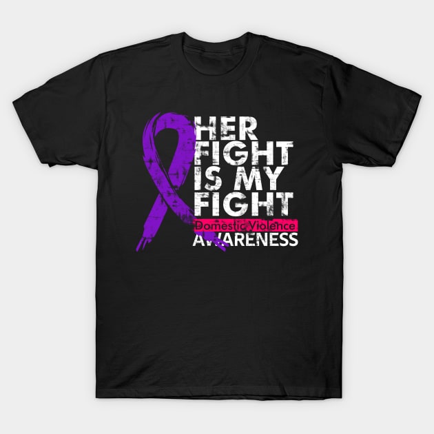 her fight is my fight // domestic violence T-Shirt by crayonKids